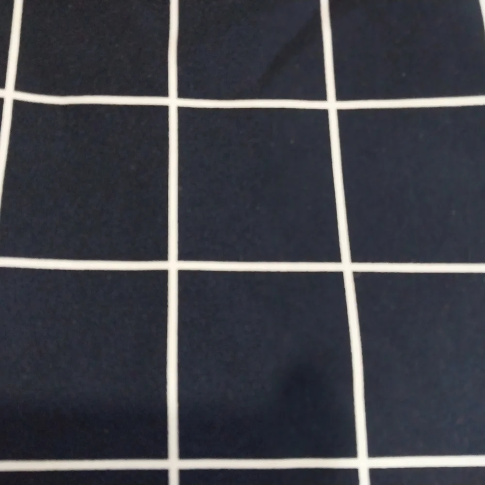 LULUS size L Dark Blue and White Checkered Midi Elegant Formal Dress - Picture 11 of 16
